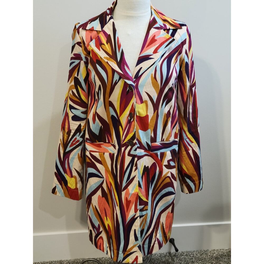 Missoni For Target Womens Small 60's Retro Style Trench Coat Jacket Overcoat
